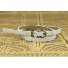 Simple pure white big promotion pu leather belt